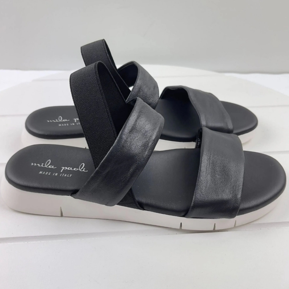 Mila Paoli Black Strappy Sandals